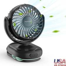 Portable Mini Stroller Fan Clip-On Rechargeable Battery Powered Air Circulator