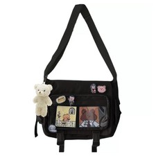 Ita Bag Crossbody - Kawaii Japanese Cute Anime Display Shoulder Bag with Pins...