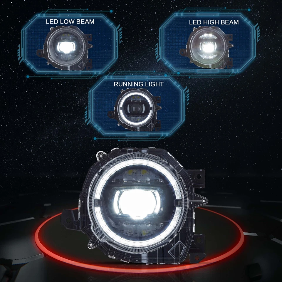 VLAND Set Proyector LED Faros para Suzuki Jimny 2019-2024 Start Animation - Imagen 2 de 4