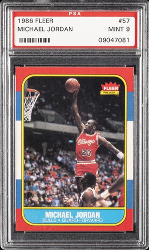 1986 FLEER #57 MICHAEL JORDAN ROOKIE RC PSA 9