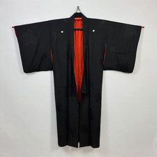 Black Kimono Unisex 100 silk