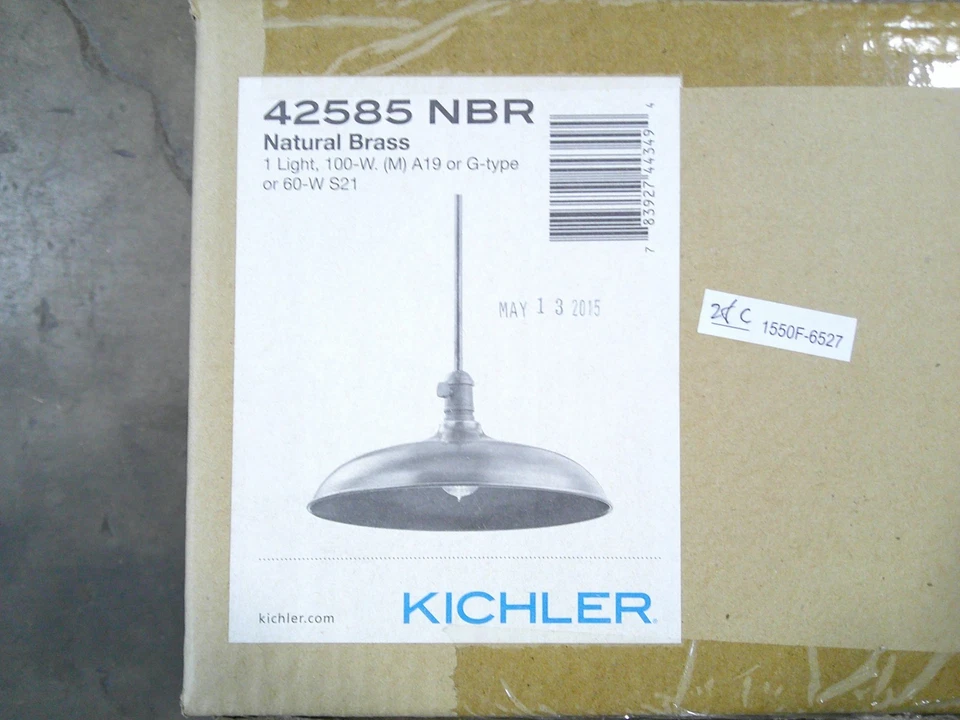Progress Cobson 1 Light 16" Olde 青铜吊坠/半吸顶天花板 Lite 42585NBR — 第 2/3 张图片