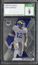 2020 Panini Mosaic Van Jefferson #224 CCG 9 MINT RC ROOKIE