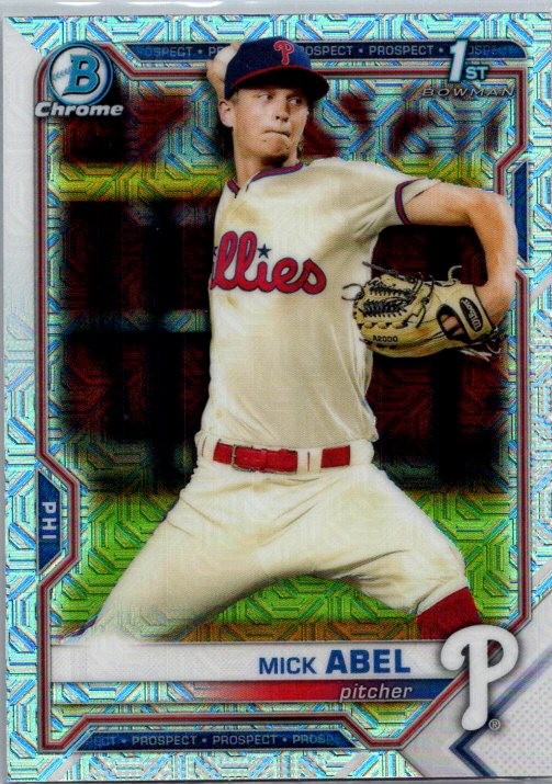 2021 Bowman #BCP-42 Mick Abel Chrome Prospects Mojo Refractor