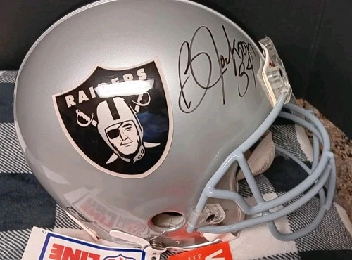 Bo Jackson LA Raiders Authentic Full-Size Football Helmet Signed JSA Cert In Box