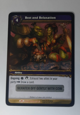 World of Warcraft Trading Card Game Rest and Relaxation Unscratched Loot