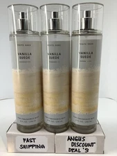 Bath & Body Works "VANILLA SUEDE " "Fine Fragrance Mist " 8oz, 3 Pack, NEW