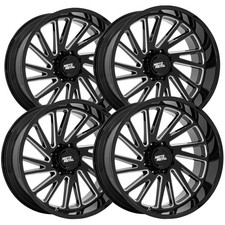 Set Of 4 Moto Metal Mo811 Combat 22x10 8x6.5 -18mm Blackmilled Wheels Rims
