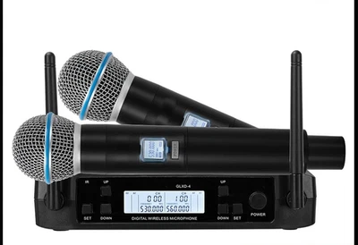 BRANDED New GLXD4 Vocal Dual Channel Wireless Microphone SHURE 2 BETA58A GLXD24