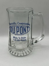 Vintage DuPont Clear Glass Beer Mug 1995