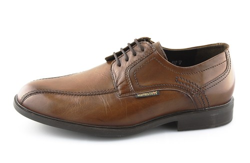 Men's MEPHISTO 'Fabio' Brown Leather Bicycle Toe Oxfords Size US 8 EUR 7.5 - Picture 2 of 7