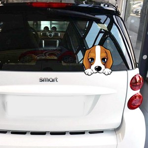 Cute Little Beagle Dog Car Sticker Lovely Puppy Pet Car Window