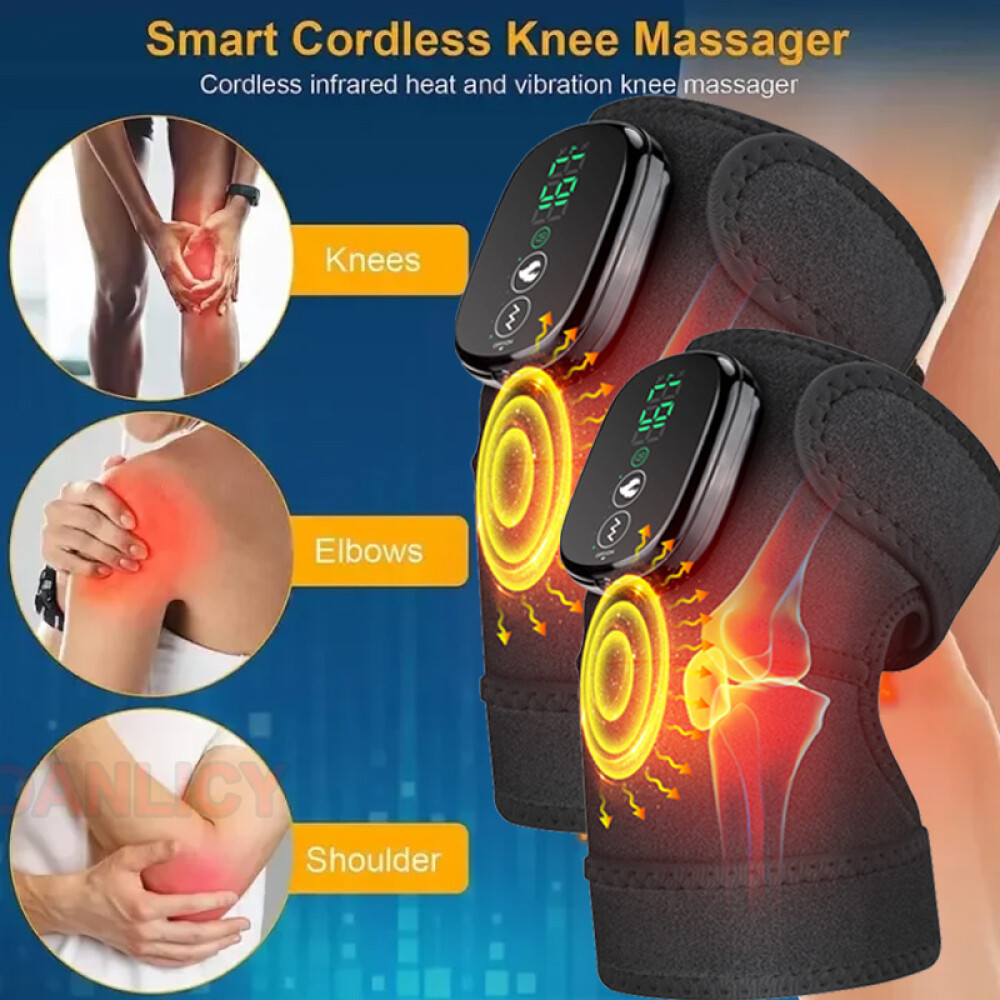 Electric Heated Knee Massager for Knee Joint Pain Relief with Vibration  Massager