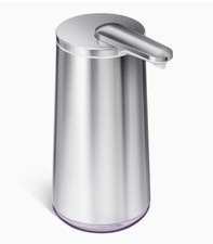 Simple Human Foam Soap Dispenser Sensor Pump Brushed Chrome  Rechargeable 295ml