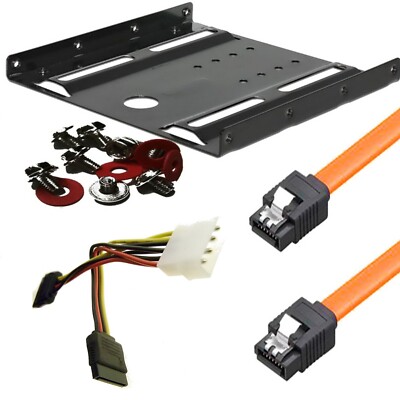SSD Einbaurahmen Montage Adapter Rahmen S-ATA Y Strom Kabel SATA 30cm gerade   