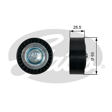 GATES T36454 Deflection/Guide Pulley, V-ribbed belt for ALFA ROMEO FIAT OPEL VAU