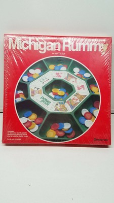 Vintage 1980 Pressman--MICHIGAN RUMMY--New, sealed in plastic