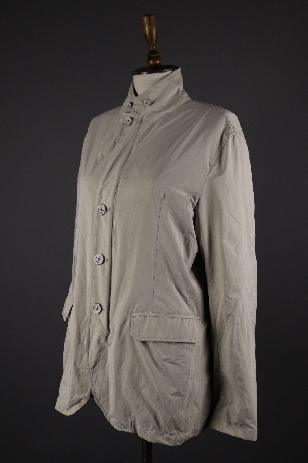 HERNO Ivory Button Down Two Pockets Coat Jacket S… - image 5