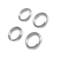 Spaltringe Ringel Edelstahl 8 mm 100 St&uuml;ck Spacer Perlen nenad-design AN313