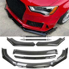 For Audi TT 2001-2022 Front Bumper Lip Splitter Chin Spoiler Carbon Fiber