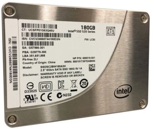 180GB Intel SSD 520 Series 2.5" SATA-600 NCQ 550 MB/s read 520 MB/s write