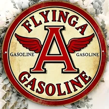 Flying A Gasoline Aluminum Round Weatherproof Sign YOU CHOOSE