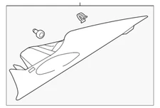 Genuine Hyundai Quarter Pillar Trim 85860-C2000-ZTX