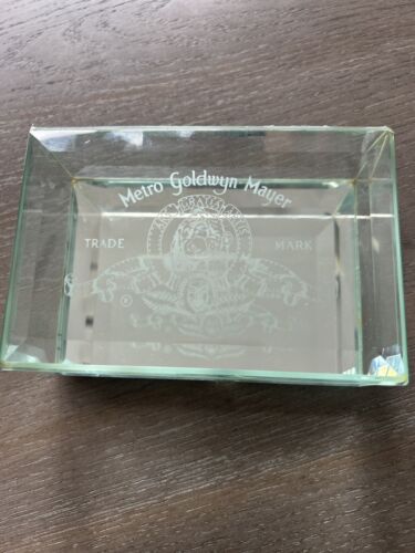 MGM Glass Keepsake From MGM Studios Rare Internal Memorabilia - Picture 4 of 4