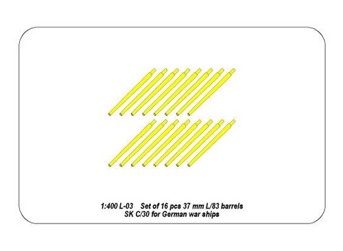 Pistola antiproiettile 3,7 cm SK C/30 L/83 BARILI METALLICI #S-400-L03 1/400 ABER - Foto 3 di 3