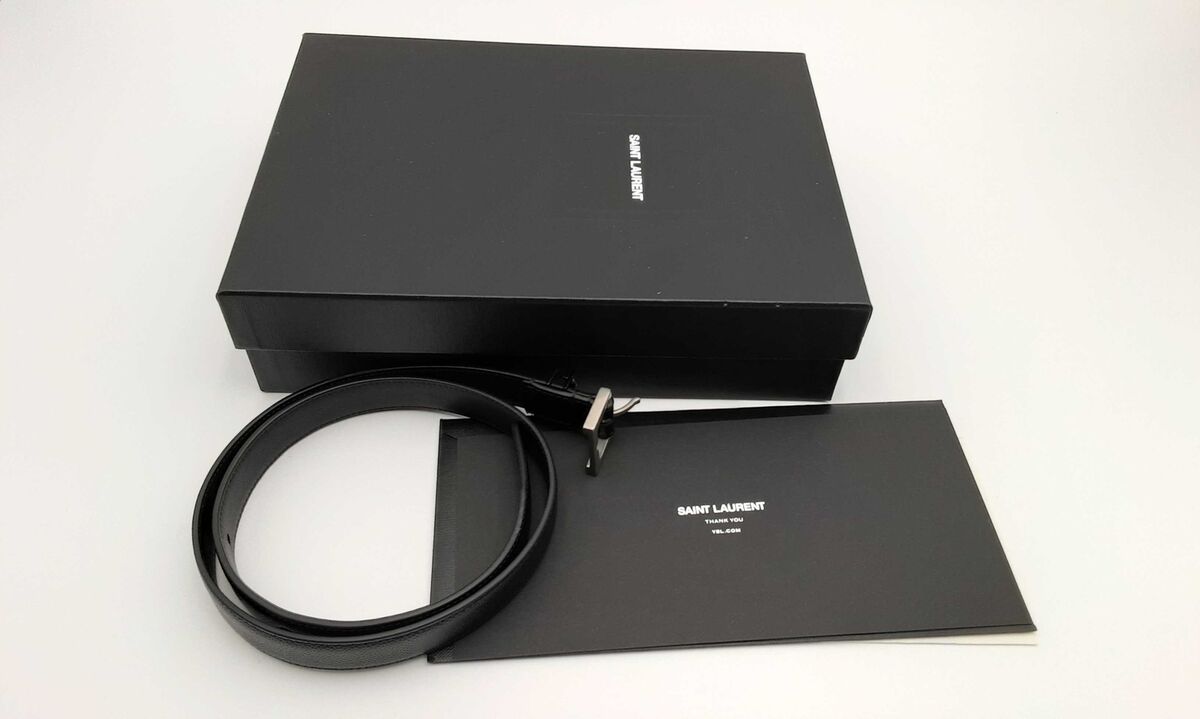 Ysl Centura Cassandre Black Leather Belt With Square Buckle Ysl Centura Cassandre Black Leather Belt With Square Buckle