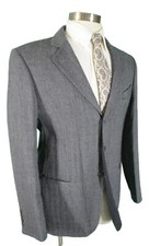 Armani Collezioni Mens Grey Herringbone 3 Btn Wool Tweed Sport Coat 40 Italy