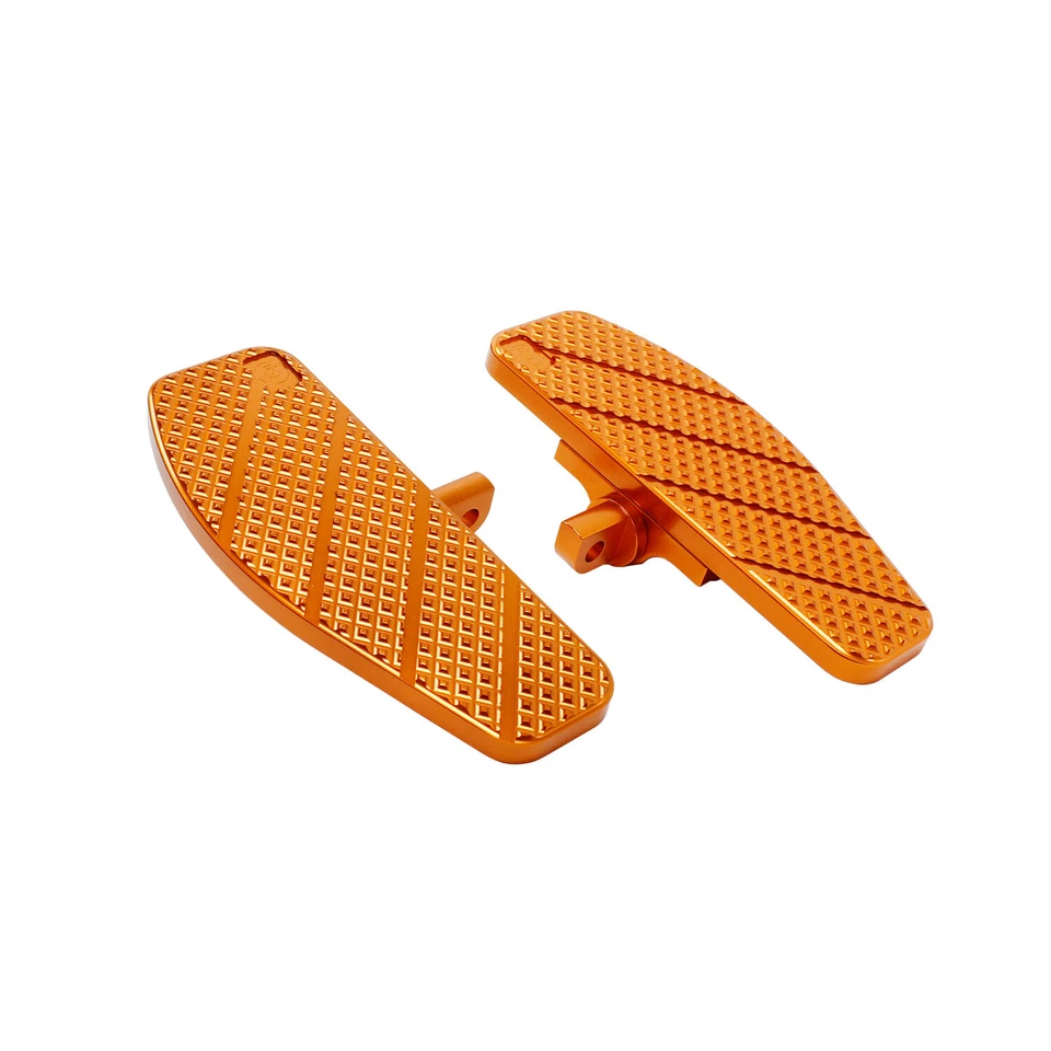 Pedal de pie Driver Orange para Harley Dyna Wide Glide Super Glide Fat Bob Foto 2 de 4