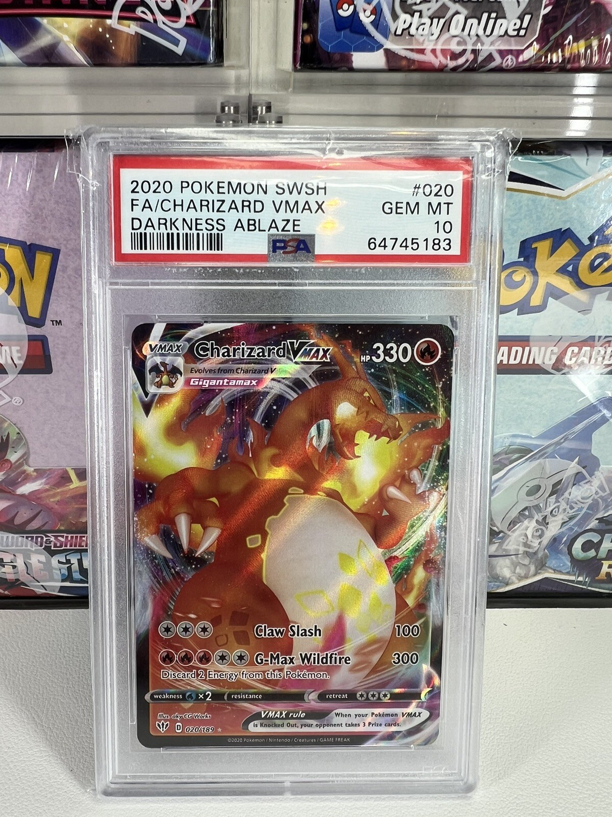 Pokémon TCG Charizard VMAX Darkness Ablaze 020/189 PSA 10 Community