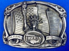 The Flame Of Freedom Nyc Statue Of Lady Liberty Usa America K-42 Belt Buckle