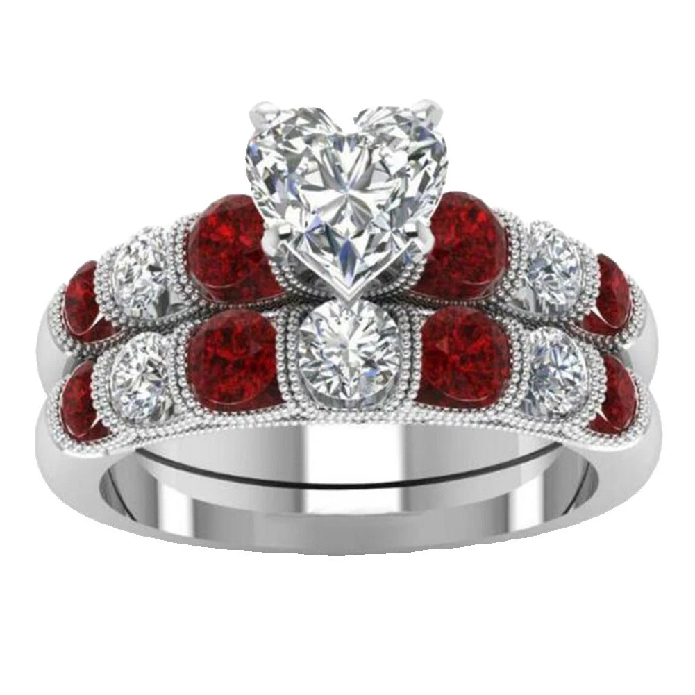 Anillos de Moda enchapado en oro blanco de acrílico