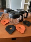 Carafe Replacement Glass Coffee Decanters Pots 12 cups 4 Extra Lids
