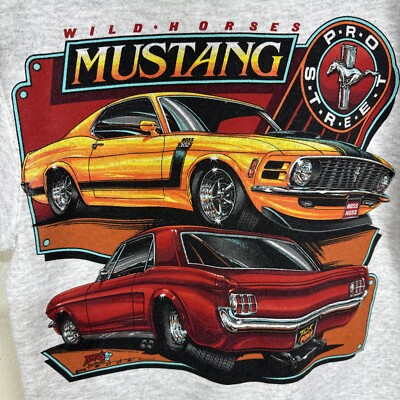 Vintage Official Ford 1991 Pro Street Car BOSS HOSS 302 Trick MUSTANG Sweatshirt
