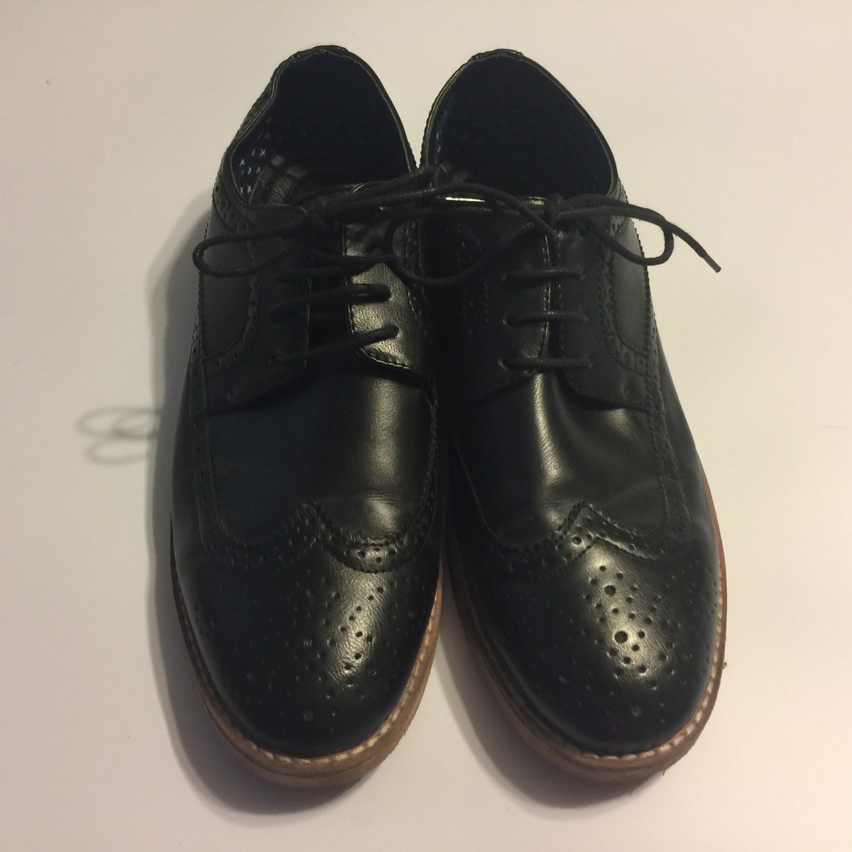 New in Box Harrison Myles Wingtip Oxford Shoes Harrison Myles Black Lace-Up main image 4