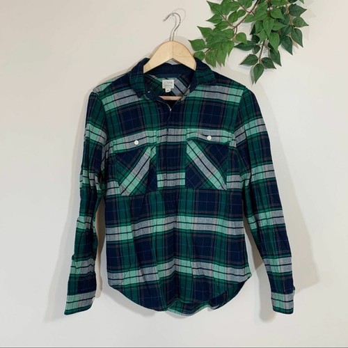J. Crew Factory Green Plaid Shirt 