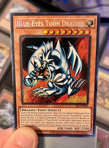 Blue-Eyes Toon Dragon ๐ ๐ SRL-EN000 Secret Rare ๐ Exodia Dark Crisis