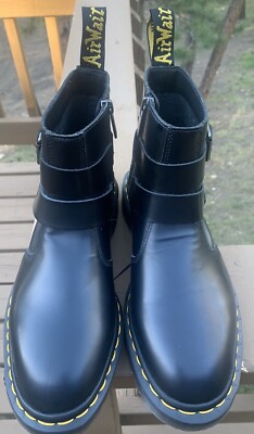 Dr. Martens Jaimes Black Leather Harness Chelsea Boots US  display picture 1