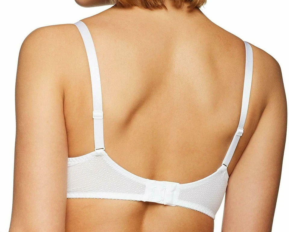 Sujetador para mujer Aubade L'Odalisque Triángulo Plunge semi transparente blanco, talla 38C Foto 2 de 2