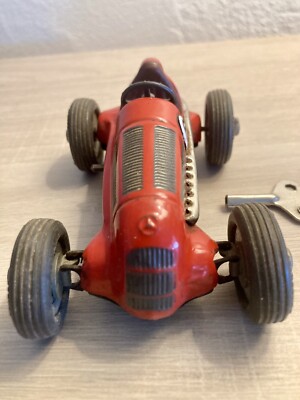 Voiture à Remonter Schuco Studio 1050 - 1976, Tôle Rouge, à Restaurer