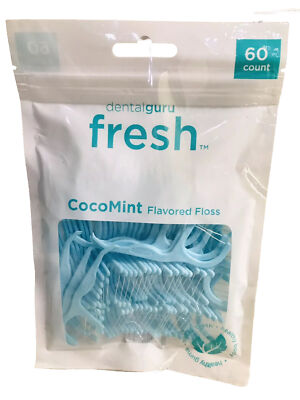 Dentalguru Fresh CocoMint Flavored Floss Picks 60 Count