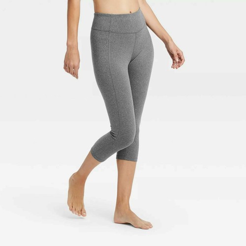 All In Motion LRG Crop Leggings Yoga Pants Hidden Pocket Gray Capri Stretch  NWT 191906318563 | eBay