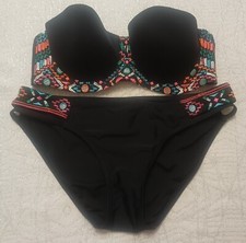 New Look Wired And Padded Black 2 Piece Bikini Set Sizes Top 32C Bottom 10