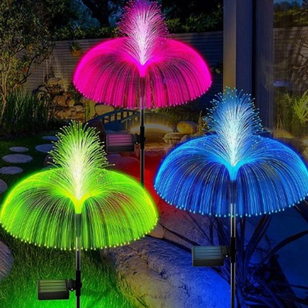 Solar Light 7 Colors Changing Outdoor Garden Lights Led Fiber
