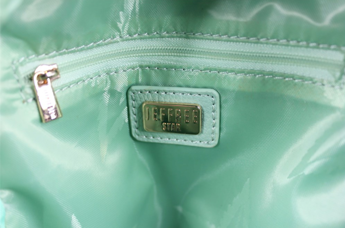 Jeffree Star RARE Designer Fuzzy Mini Backpack Fur Trim Mint  display picture 2