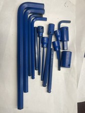 Lot Of MET BLUE Hex Tools Metric Large Made In USA As Pictured