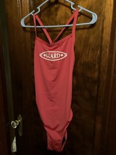Rise Women s Red Lifeguard One Piece Swim Suit Size 40